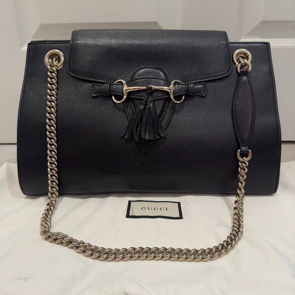 Gucci Handbags - Gucci Emily Chain Flap Bag (Large)